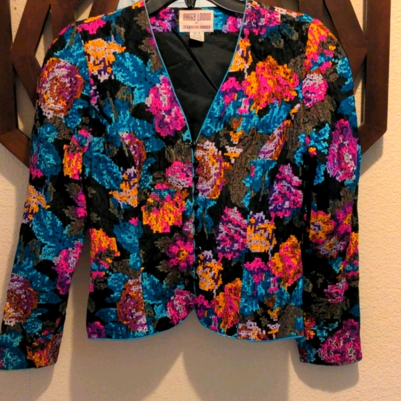 Vintage Jackets & Blazers - Vintage Silk Maggie London Blazer